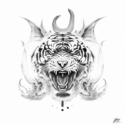 Dragon Fighting Tiger