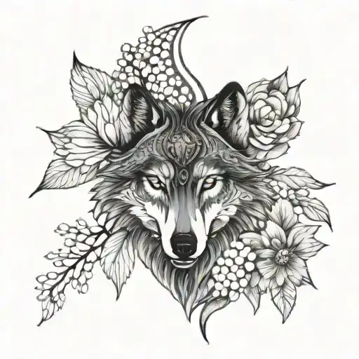 Flower And Wolf Japanese