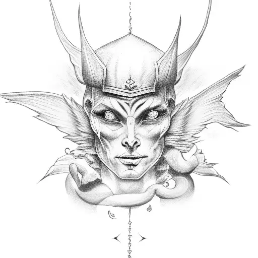 Angel Smiting A Demon