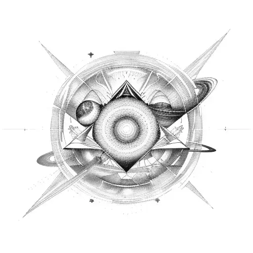 Solarsystem And Infinity And Abstract Design