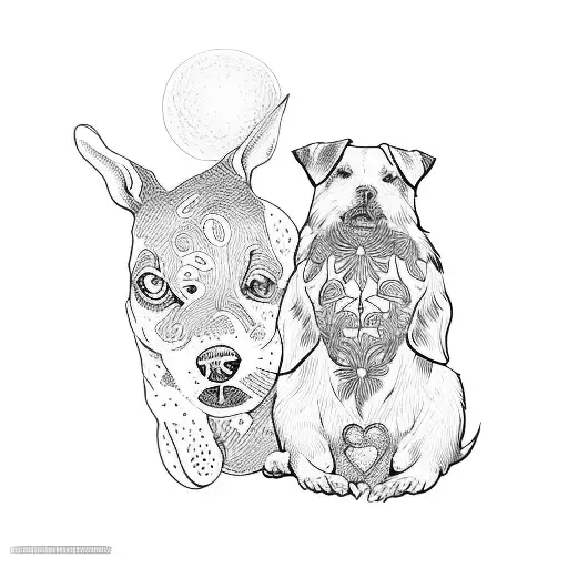 A Kid And A Dog With Hearts