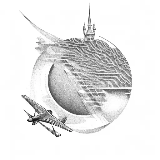 Plane Fly Over Golf Course