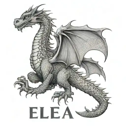 Children's First Name Elea As A Dragon