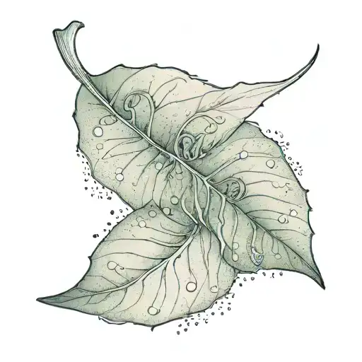 One Eucalyptus Leaf With Word Bardie In Cursive Tendril