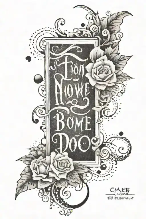 View From Halfway Down Door With Script