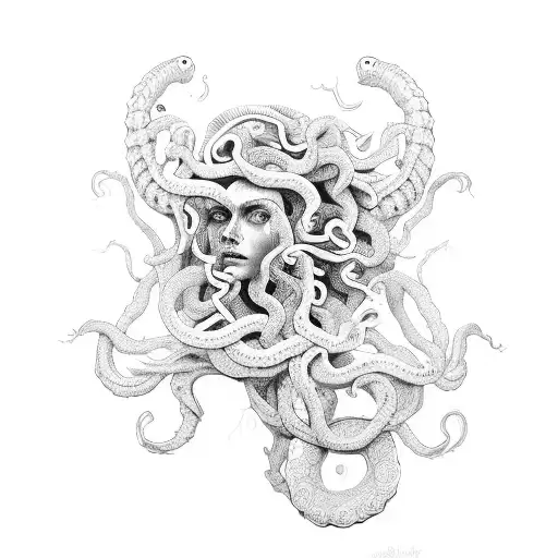 Half Sad Half Happy Medusa