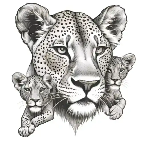 Lioness And Children