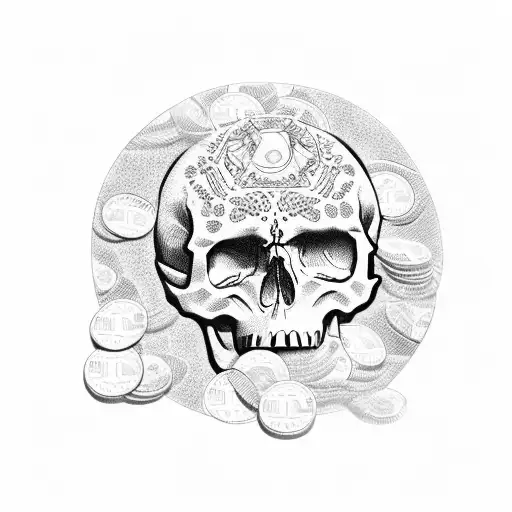 Skull And Money