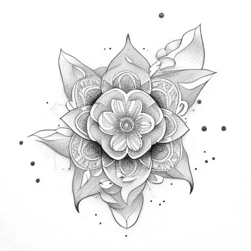 An Abstract Design Incorporating Quinn Jasmine's Name And Jasmine Flowers