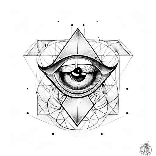 Triangle With An Eye Associated With The Word Devil