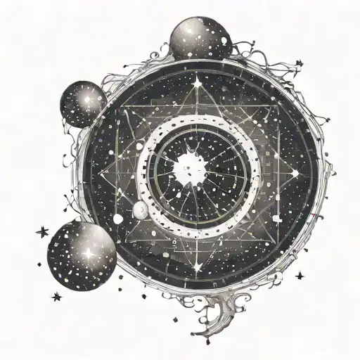 A Cosmic Scene Featuring A Constellation Map Of The Client's Birth Date 7666