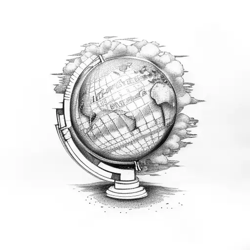 Atlas Holding Up The Globe On Fire