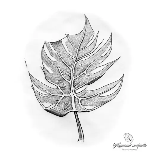 Monstera Leaves On A Long Vine