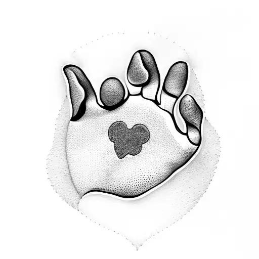 Dog Paw With Heart