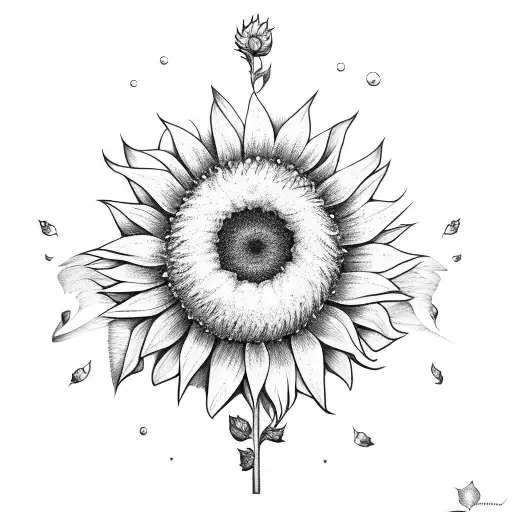 Sunflower And Rose Hugging