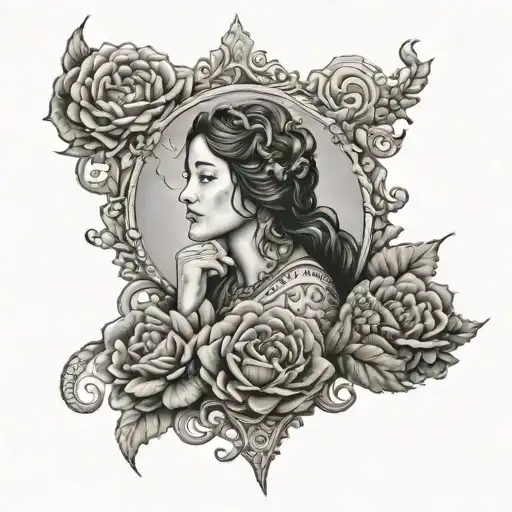 Intricate Dotwork Design Of A Serene Sarah Cover Up Scene
