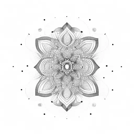 Abstract Pattern Ornament Tribal Flower