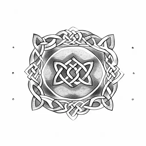 Letter C With Celtic Theme And Shamrocks