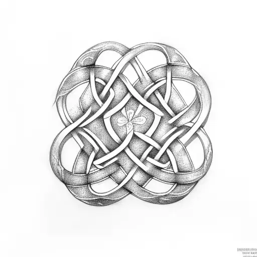 Letter C With Celtic Theme And Shamrocks