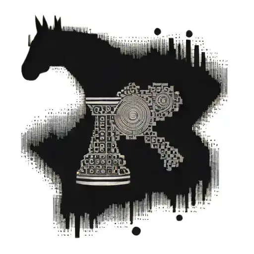 A Chess Piece Made Out Of Binary Code With A Bitcoin Symbol On Top