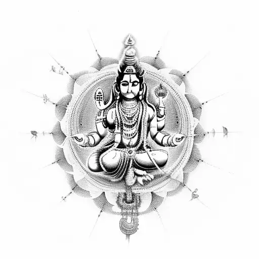 Hindu Gods Multiverse With Lord Shiva And Lord Krishna In The Top