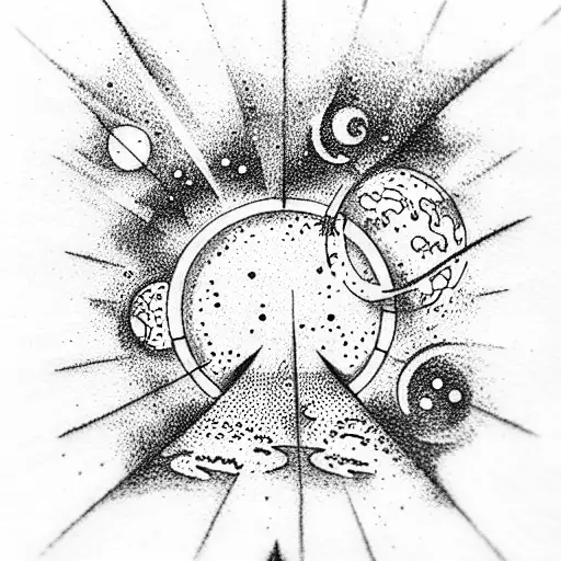 Outer Space Meets Ocean Through A Doorway