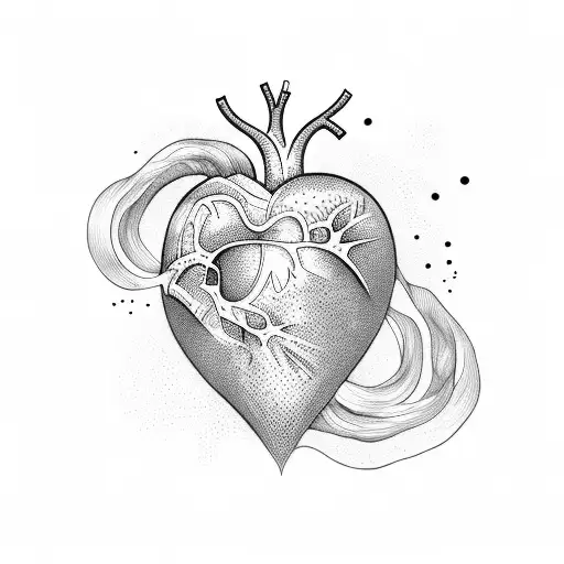 Heart Stars Sunrise Over Ocean