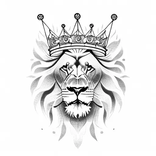 Lion With Crown And Two Tails