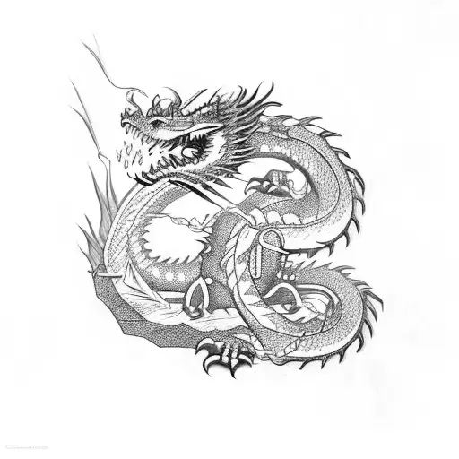 Dragon Wrapped In Chains