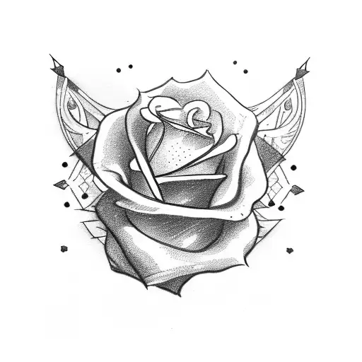 Arrow With Roses Around It