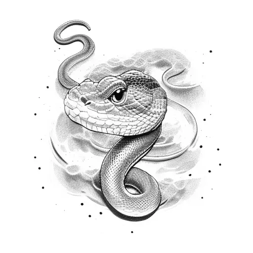 Number 24 With A Snake Going Through