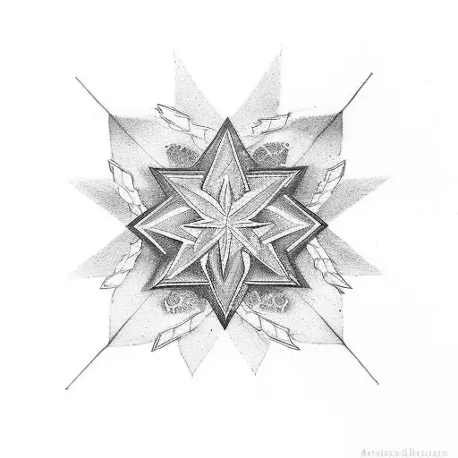 3 Star Outline Around Each Other