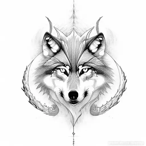 Wolf Transforming Into A Majestic Dragon