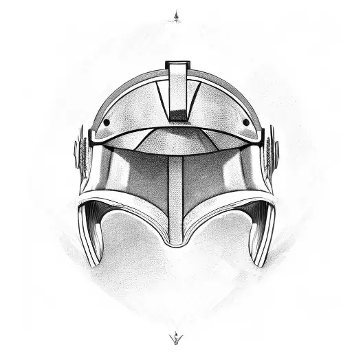 Bow In The Middle Of Spartan Helmet Written Fearless On It