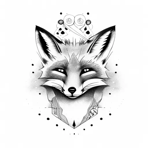 A Fox Head With 3 Eyes