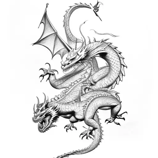 Dragon With Sword