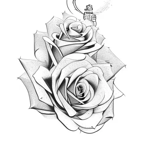 A Hog Playing A Guitar With Roses In The Background