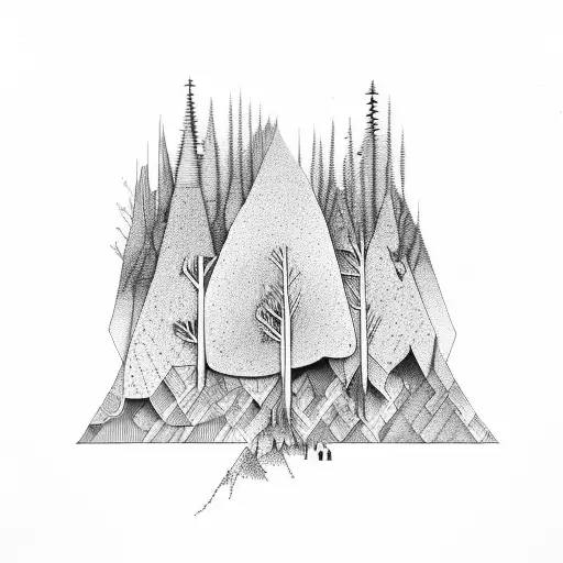 A Surreal Representation Of A Forest Made Up Of Military Weapons