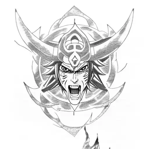 Sasuke's Susano With Sharingan In Background And The Aquarius Symbol With Itachi's Crows