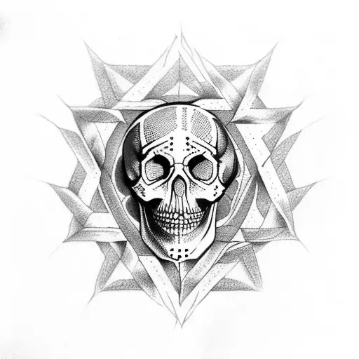 Pentagram With Skull