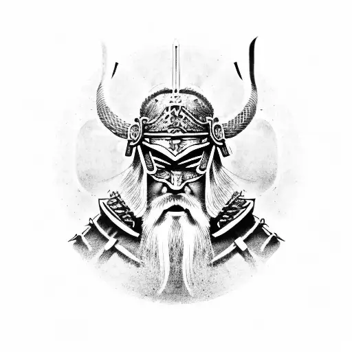 Samurai With Viking With Gladiator
