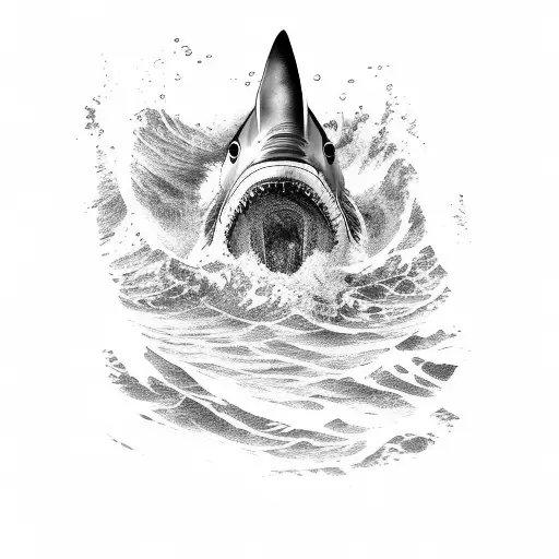 Ocean Wave With Shark