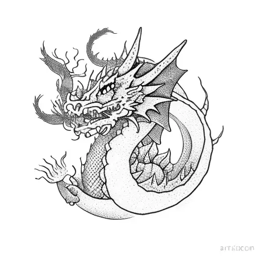 An Artist's Palette With A Dragon Painting Cute Flowers