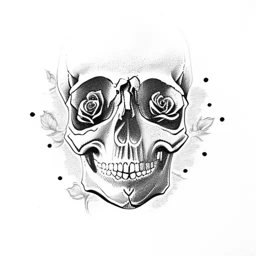 Skull Whit Roses