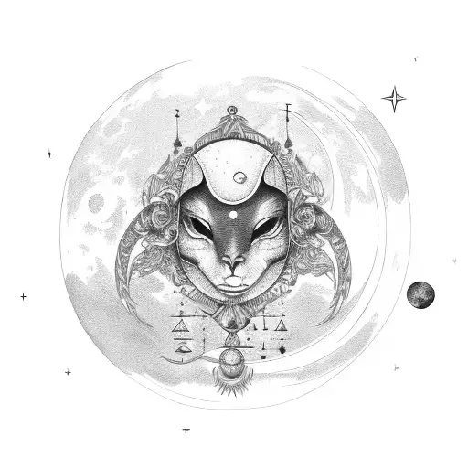 Moon With Astrological Influences With A Face