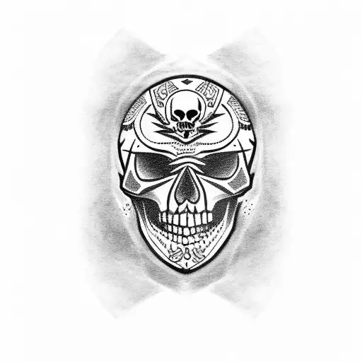 Skull With A Luchador Mask