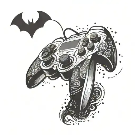 A Gaming Controller Being Hit By A Bat Incorporating The Number 38