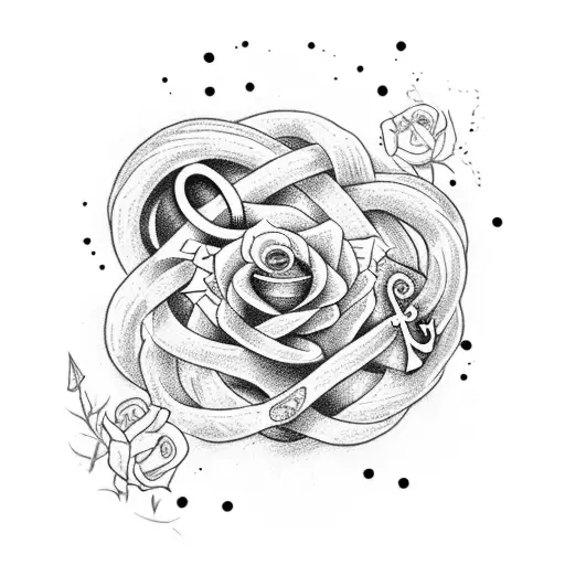 Anchor Intertwined With A Rose