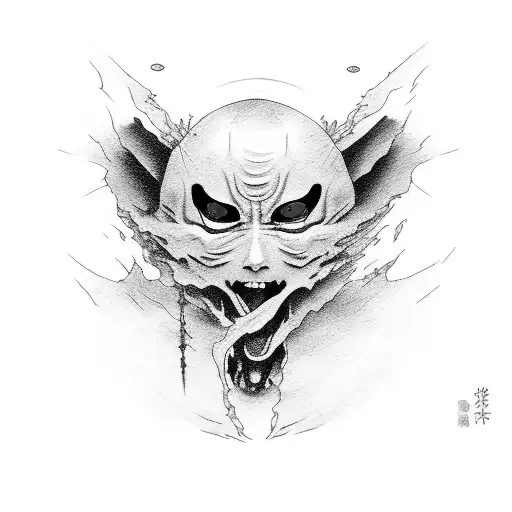 Itachi Con Los Ojos Rojos Y El Resto En Blanco Y Negro En Puntillismo