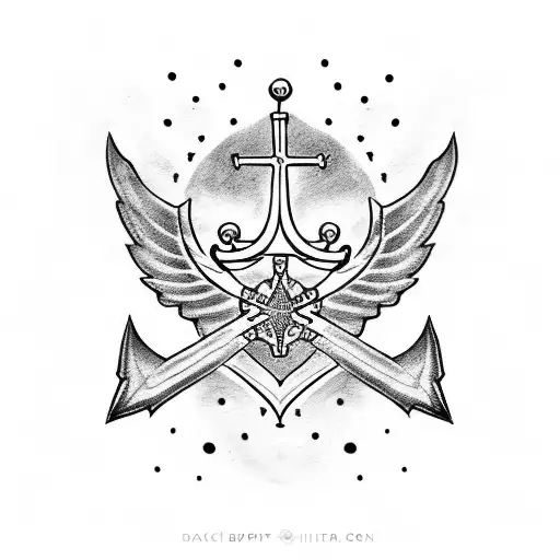 Anchor Crown And Wings